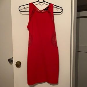 Forever21 Red Semi-Lace Dress
